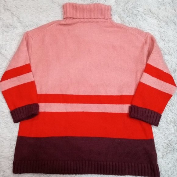 Ann Taylor Womens Sweater Turtleneck Pink XXL Wool Pullover Stretch Sweatshirt‎ - Picture 2 of 10
